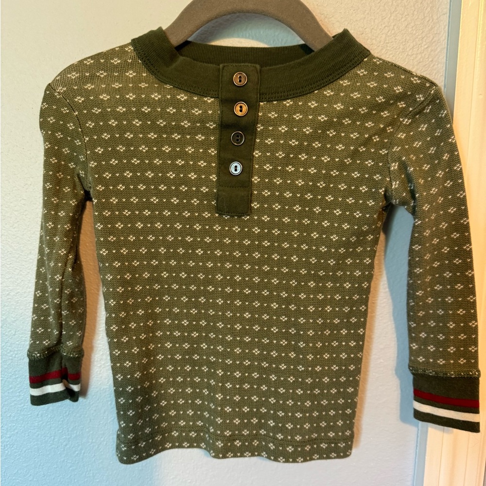 Hearth & Hand Olive Kids Pajama Set with Button Accents